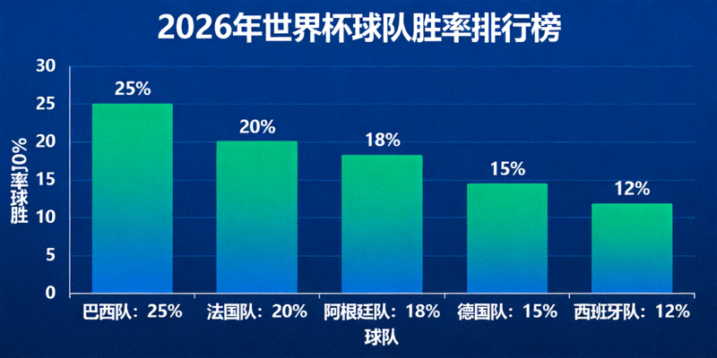 2026年世界杯球队胜率排行榜数据统计柱状图